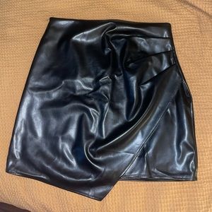 Faux leather skirt